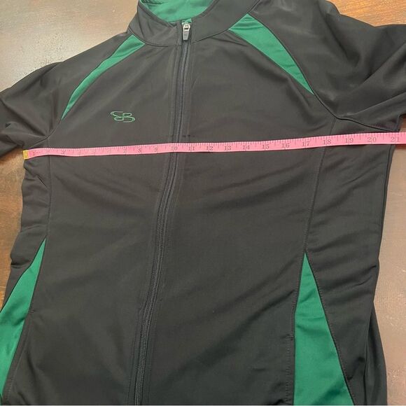 Boombah Zip Softball Cage Jacket Large Black Green - Picture 3 of 14